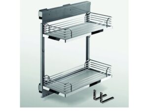 Spice rack extraíble de 3 pisos, cierre lento, instalación lateral del lado izquierdo IMEX - 304113-L - 9-1/4 x 18-1/8 x 21-1/16 in