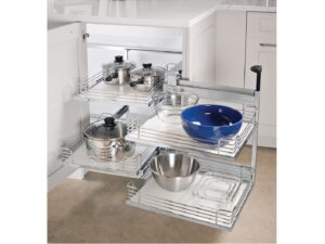 Hafele Magic Corner II V.3, Full Access, steel, silver, right hand, 38 in - 46 in - 548.10.240