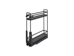 2 tier base organizer pull-out, anthracite gray, soft close - Bonuit - HSO268-15 - 4-1/8 x 18-7/8 x 21-1/16 in