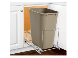 Regular single 36 qt trash can, grey