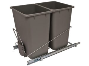 Regular doble 2x36 qt trash can, grey