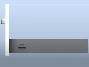 DTC full extension push-to-open metal box slide 20 in anthracite grey, 3.46 in height - HT415004A11G