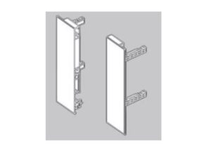 DTC Magic Pro front fixing-brackets for high inner drawer with square cross rail, white - HT13014W