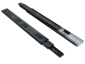 Black full extension soft close ball bearing slide 12 in