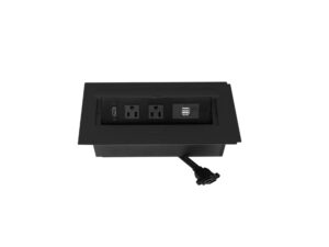 Multiplug eléctrico y de data elevable. 2 tomas de corriente, 1 puerto HDMI y 2 puertos USB. Color negro - HFF518-01