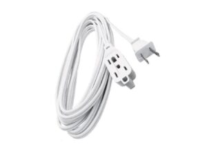 9 ft (2.75 m) white extension cord