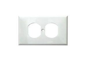 White cover for duplex plug