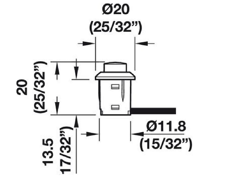 Switch push on/off Loox negro - 833.89.108