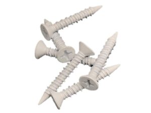 1/4 x 3-1/4 in Phillips-flat-head Tapcon concrete screws, 100-pieces box, white