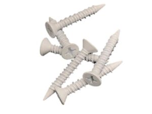 1/4 x 4 in Phillips-flat-head Tapcon concrete screws, 100-pieces box, white