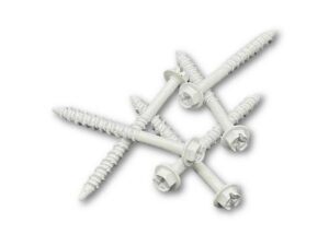 1/4 x 1-3/4 in Hex-washer-head Tapcon concrete screws, 100-pieces box, white