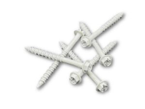 1/4 x 2-1/4 in Hex-washer-head Tapcon concrete screws, 100-pieces box, white