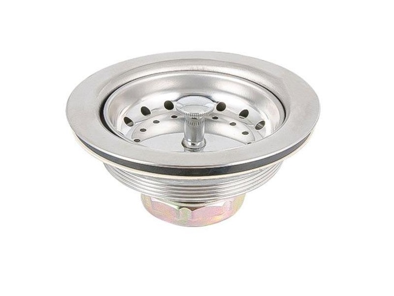 Metal sink strainer