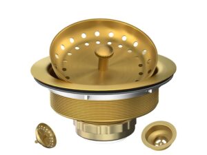 Gold color metal sink strainer