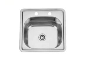 Fregadero sencillo de barra sobrepuesto stainless steel 15 in x 15 in