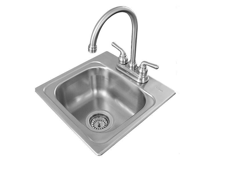 15 in x 15 in drop in single bowl 20 Gauge stainless steel bar sink