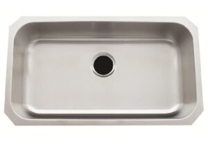 31 in x 18 in x 9 in undermount single bowl rounded corners kitchen sink