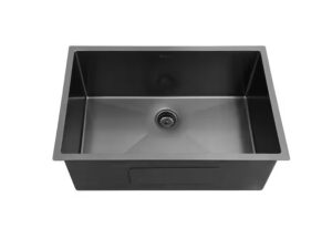 23 in x 18 in black undermount single bowl straight corners Luxury kitchen sink