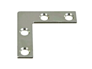 Escuadra de metal en L flat de 1-1/2 in, por unidad (flat corner)