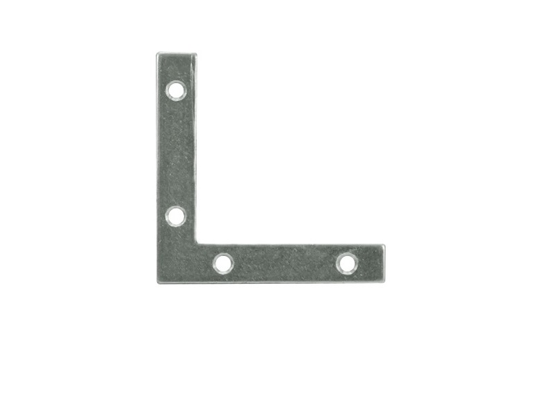 2-1/2 in zinc plated flat corner, each