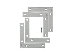 3 in zinc plated flat corner, each