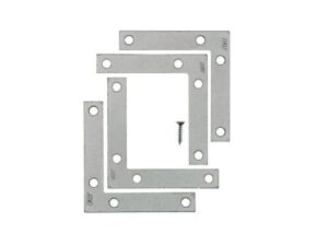 Escuadra de metal en L flat de 4 in, por unidad (flat corner)