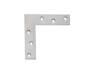 1-1/2 in zinc plated flat corner, pack of 4