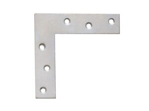 Escuadra de metal en L flat de 1-1/2 in, paquete de 4 unidades (flat corner)