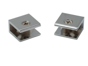 Glass shelf support brushed nickel, per pair, model BCM127-10-BN