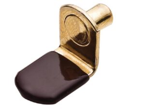 Glass Shelf Support, steel, brass-plated, 1/4 in - 282.11.574