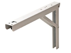 Heavy duty, folding L-bracket, steel, white, 16 in - 287.31.742