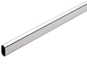 Oval Wardrobe Tube, steel, chrome-plated, 8 ft - 801.13.201 - 1546-8