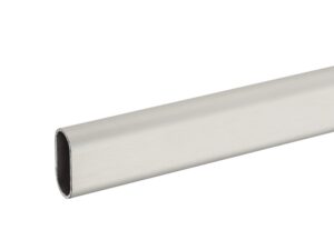 Oval Wardrobe Tube, steel, chrome-plated, 9 ft
