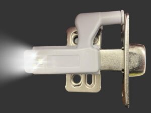 LED light for hinge, grey, with battery - 71977-GREY-LED