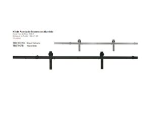 Corredera para Barn Door tipo J black - TBDT007B