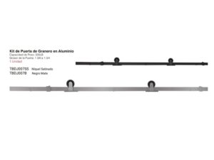 Corredera para Barn Door tipo L black - TBDJ005B