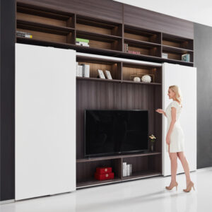 Sistema de puertas corredizas coplanar para closets Trebol - HEC081 - 94 in de largo, hasta 98-7/16 in de alto -  T802A-2450