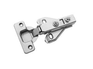Slide-on full overlay hinge, 4-hole plane plate included, 1 pair