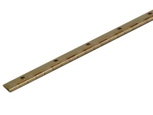 Piano Hinge, steel, nickel, 72 in length X 1-1/4 in width, 5 screw packs included - 351.09.623