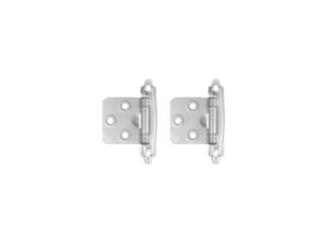No spring inset cabinet hinge, chrome color
