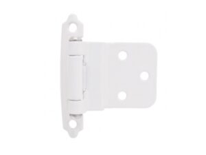 No spring inset cabinet hinge, white color