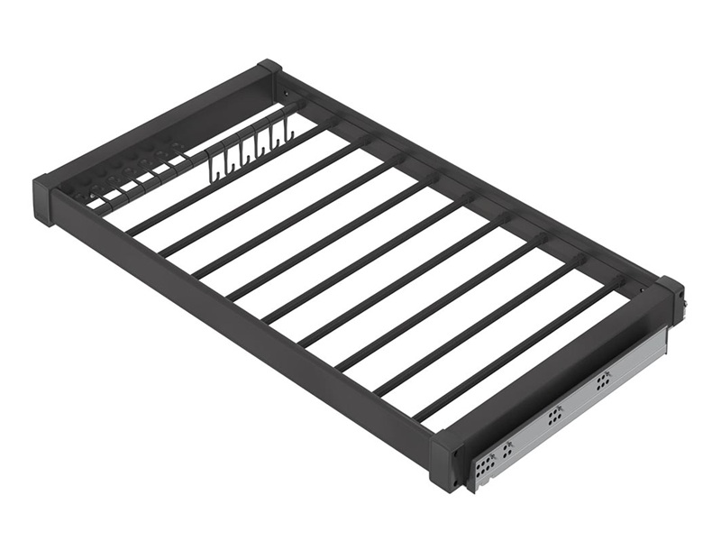 Starax Anthracite Gray Undermount Rail Aluminium Trouser Rack 2-3/4 in x 18-3/4 in x 35 in - S-6710-A