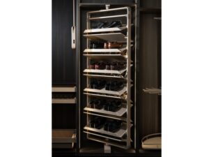 Organizador de zapatos para closet color champagne marca Trebol - HEO031 - 55-1/8 x 12-13/16 x (27-9/16 a 63)in