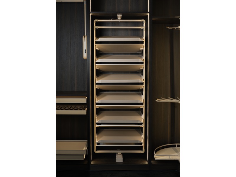 Organizador de zapatos para closet color champagne marca Trebol - HEO031 - 55-1/8 x 12-13/16 x (27-9/16 a 63)in