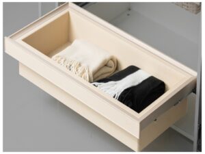 Gaveta undermount para closet color champagne marca Trebol - HEO113 - 6-1/16 x 16-7/8 x 30-3/32 in