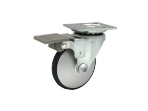 Caster Lisa with brake black 75 mm - CAS-06-75-BLACK