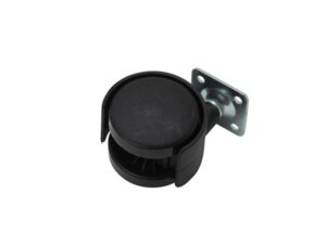 Caster for furniture with brakes black 50 mm - CAS-07-50-BLACK
