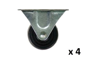 Ruedas rígidas 3 in, paquete de 4