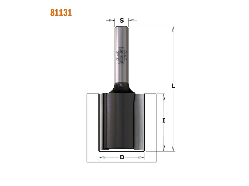 CMT 81103 Contractor Straight Bit, 1/8-inch Diameter, 1/4-inch Shank