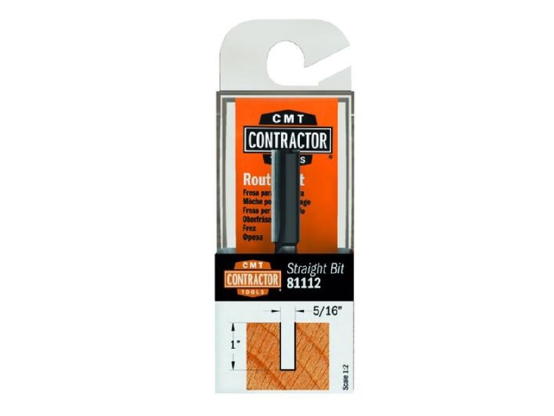CMT 81112 Contractor Straight Bit, 5/16-inchDiameter, 1/4-inch Shank